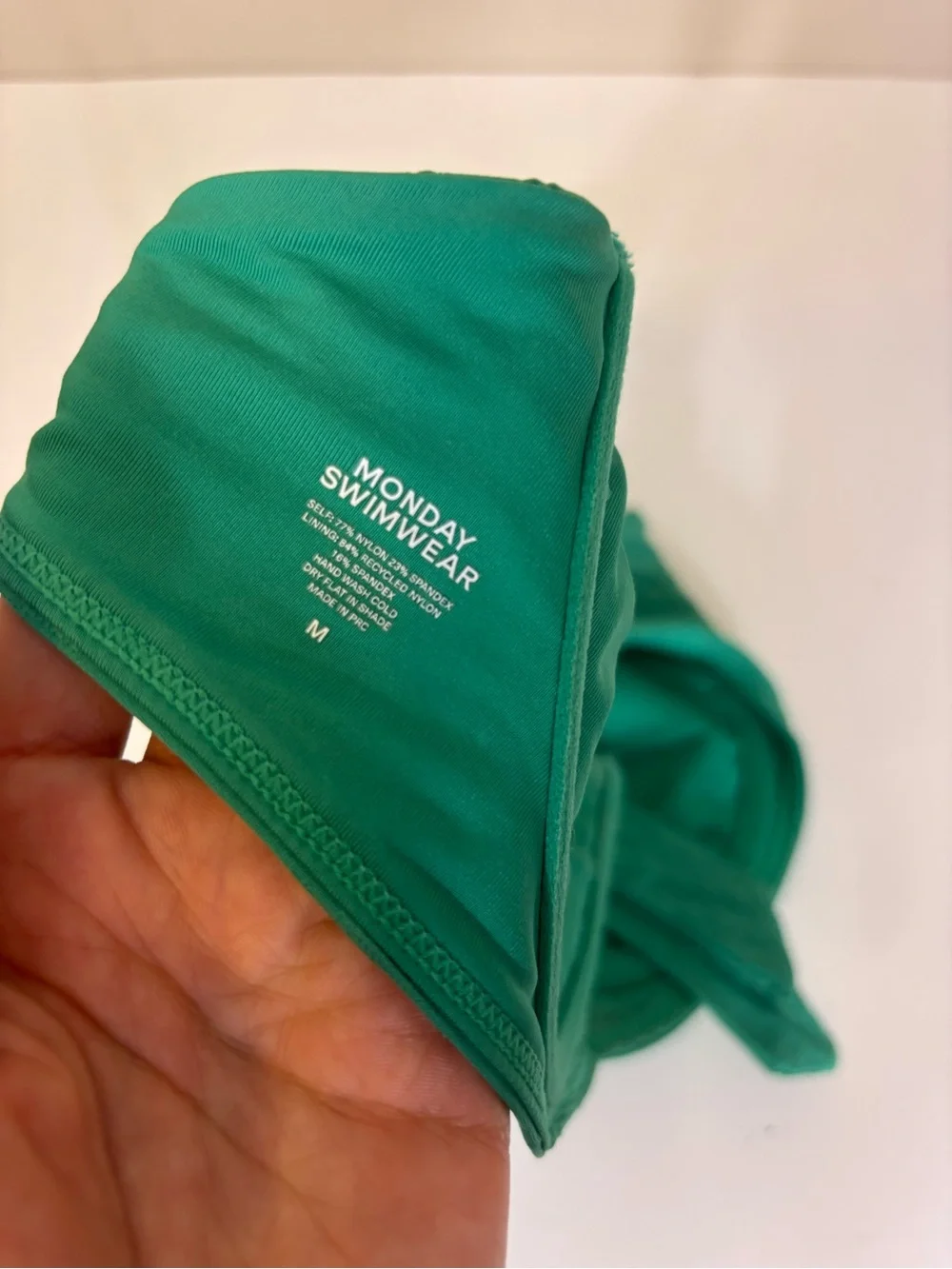 Monday Swimwear Emerald Green Underwire Bikini Top Medium